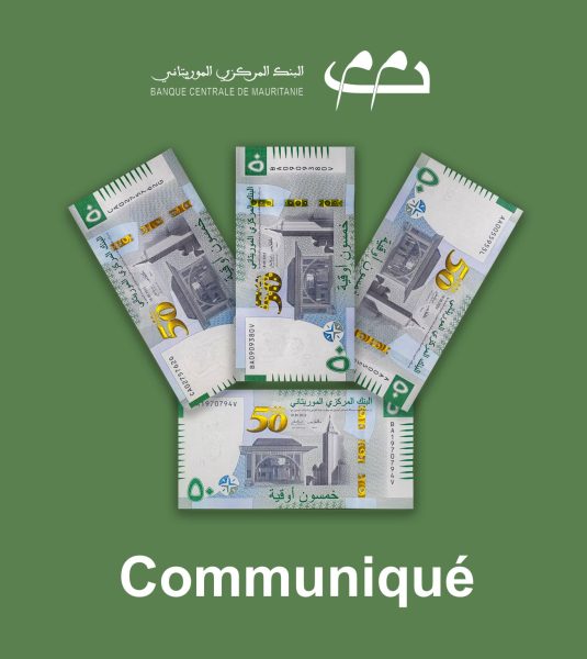 Communiqué Banque Centrale de Mauritanie