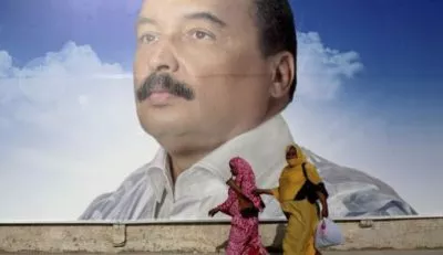 Une affiche pr sident mauritanien sortant Mohamed Ould Abdel Aziz e1611433684590