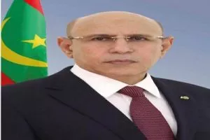 Le President de la Republique Mohamed Ould Cheikh El Ghazouani