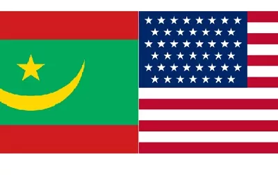mauritanie USA flags