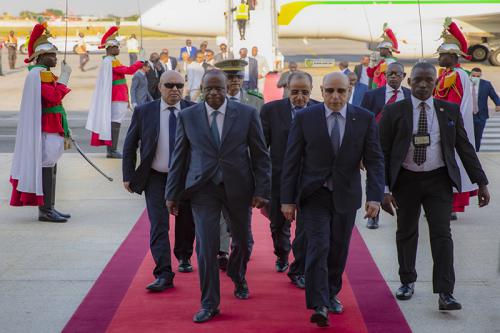 Ghazouani accueilli à Abidjan