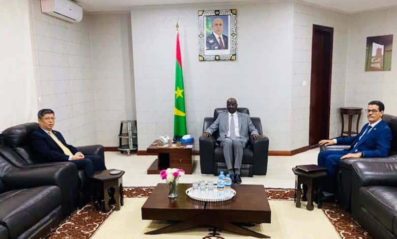 Le Ministre des affaires étrangères reçoit l'ambassadeur de Chine en Mauritanie