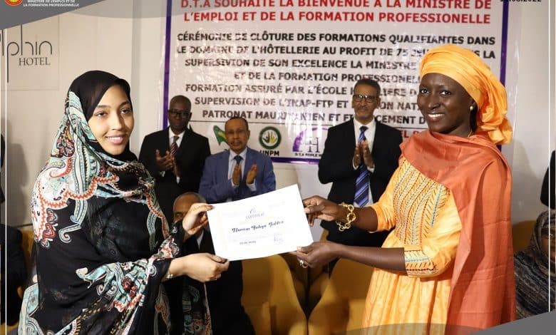 Photo de Sortie d’une promotion de 75 stagiaires dans l’hôtellerie