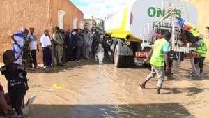 opération d'évacuation des eaux de pluies