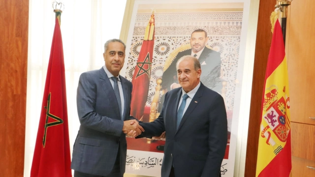 Photo de Hammouchi reçoit le Directeur général de la police espagnole