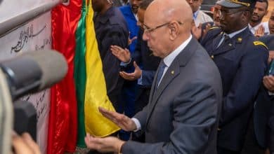 Photo de Pose de la première pierre de l’échangeur du carrefour « Madrid »