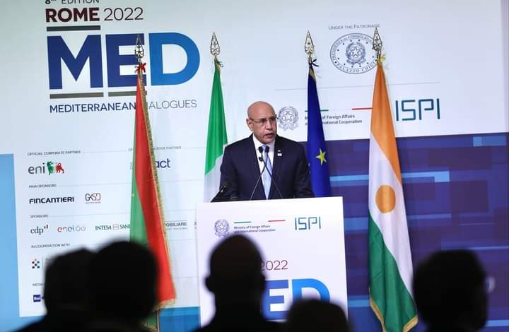 Photo de Discours du président Ghazouani devant la 8e session MED2022