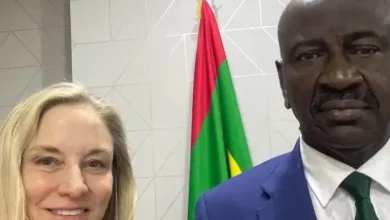 Photo de Le ministre des affaires étrangères s’entretient avec des diplomates occidentaux après la visite du ministre russe des affaires étrangères