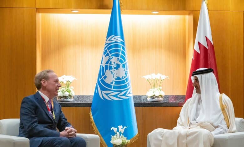 L'Émir du Qatar rencontre le président de Microsoft Corporation