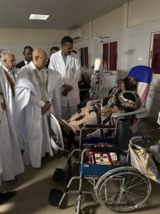 Le Président de la République visite des dizaines de malades à l’hôpital national et à l’hôpital mère et enfants