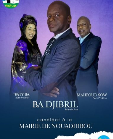 Interview avec M. DJIBRIL BA, candidat du parti Ravah - Municipalité de Nouadhibou