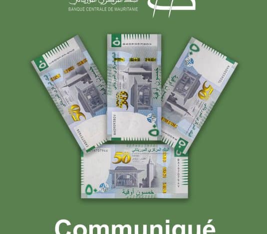 Communiqué: Banque Centrale de Mauritanie