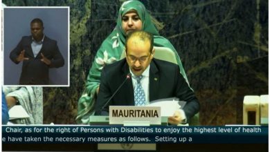 Photo de La Mauritanie présente son rapport préliminaire à la Commission des Nations Unies pour les droits des personnes handicapées