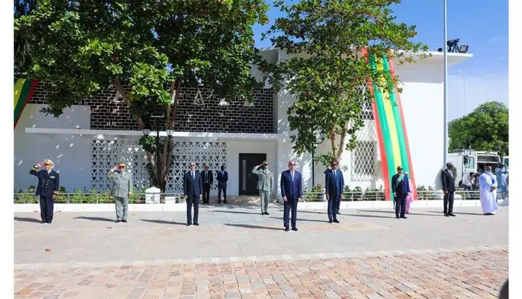 Le Président de la République préside, au palais présidentiel à Nouakchott, la cérémonie de levée de couleurs