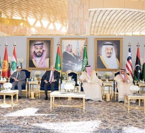 Le président de la République est arrivé jeudi à Riyad