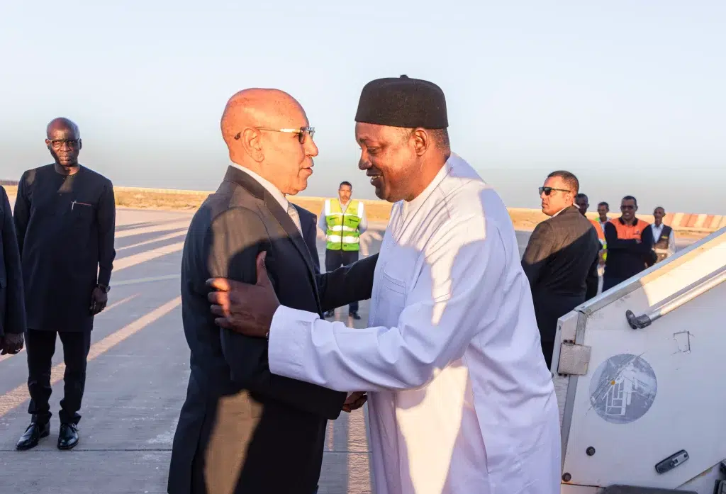 Arrivée du président gambien à Nouakchott