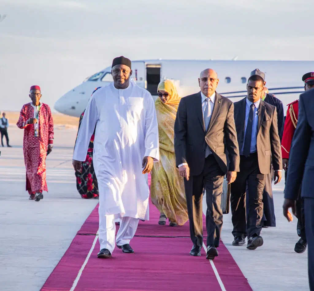 Arrivée du président gambien à Nouakchott