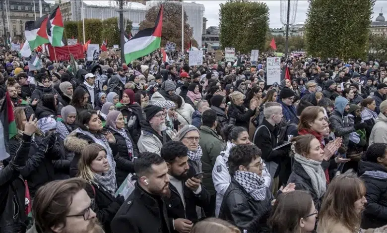 Photo de Suède: manifestation en soutien aux Palestiniens à Stockholm