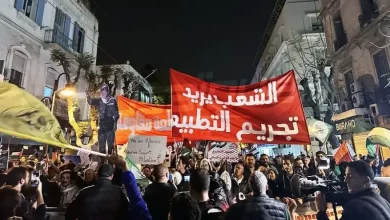 Photo de Tunis: Une manifestation de solidarité avec les Palestiniens