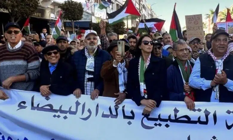 Maroc : des milliers de personnes manifestent pour la rupture des relations avec l’entité sioniste