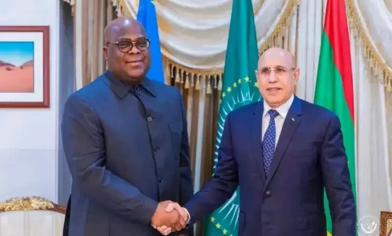 Mauritanie : Mohamed Ould Cheikh El Ghazouani et Félix Tshisekedi discutent de l’appui de l’UA pour rétablir la paix en RDC