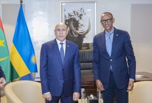 Le Président de la République s'entretient avec le Président rwandais