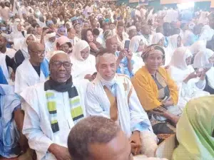 Maison des Jeunes de Nouakchott, une gigantesque foule assiste à l’annonce de la candidature de Birame Dah Abeid à la présidentielle de juin 2024