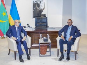 Le Président de la République s'entretient avec le Président rwandais