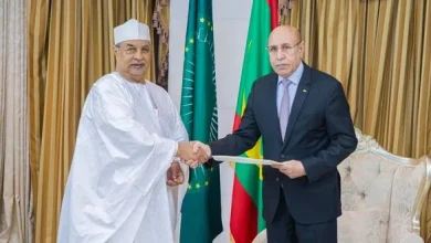 Photo de Le Ministre des Affaires Étrangères et des Tchadiens de l’Étranger reçu par Ghazouani