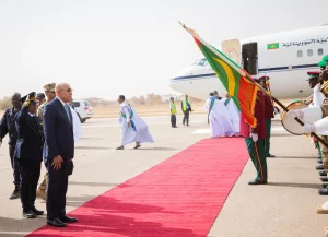 Visite de travail: arrivée du Président de la République à Kiffa