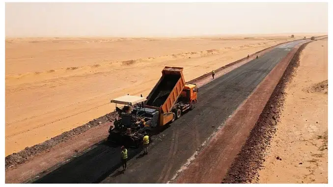 Route Tindouf-Zouérate: Les travaux avancent à une vitesse optimale
