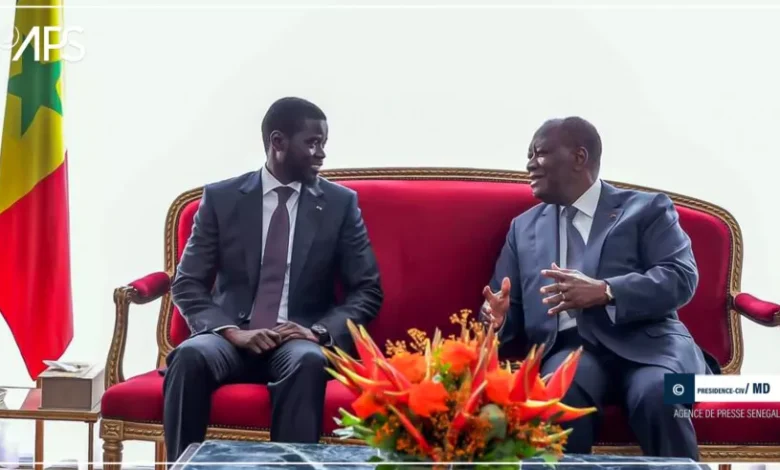 Photo de Abidjan, Alassane Ouattara reçoit Basssirou Diomaye Faye