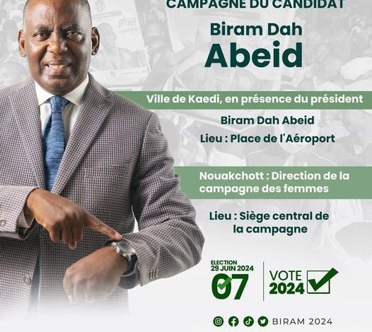 campagne du candidat Biram