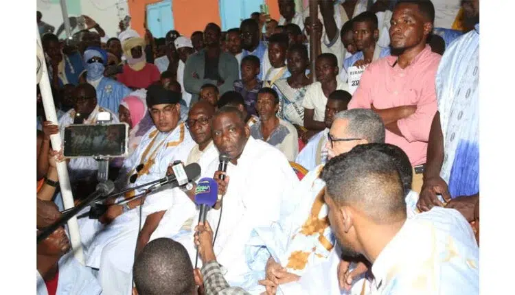 Photo de Trarza : Le candidat Biram Dah Abeid préside des rassemblements