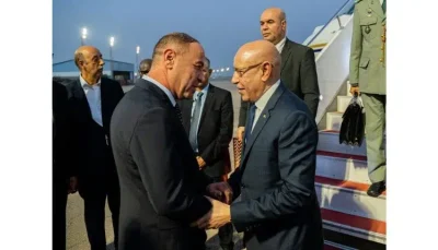 Le président Ghazouani est arrivé en Libye en visite de travail.