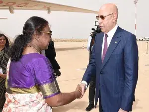 arrivée à Nouakchott de la Présidente de l’Inde.