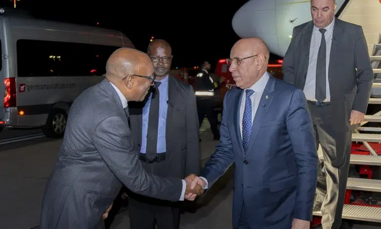 Photo de Arrivée du  président de la République à Hambourg, en Allemagne