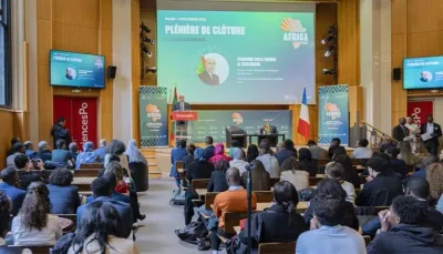 Photo de Intervention du Président de la République devant les étudiants de Sciences Po Paris