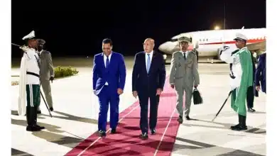 Photo de Retour du Président Ghazouani en provenance d’Alger