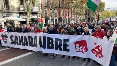 Photo de Manifestation à Madrid pour réclamer l’autodétermination du peuple sahraoui