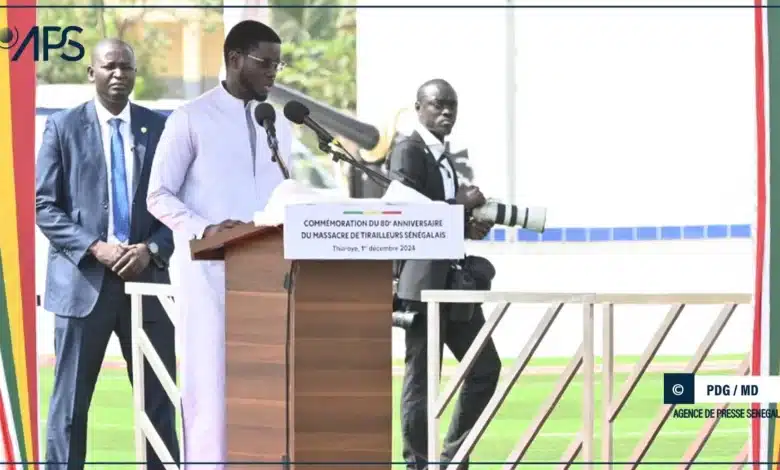 Massacre de Thiaroye: discours du Président Bassirou Diomaye Faye.