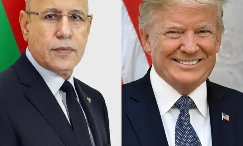 Photo montage Donald Trump avec Mohamed Ould Cheikh El Ghazouani