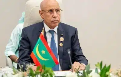 le President de la republique islamique de Mauritanie, Mohamed Ould Ghazouani