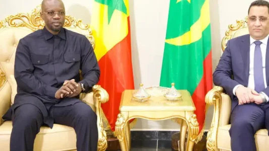 Le Premier ministre sénégalais avec son homologue mauritanien, Moctar Ould Diay