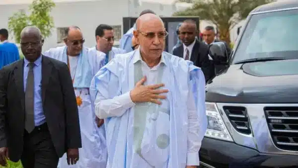 Le président mauritanien Mohamed Ould Ghazouani arrive pour voter lors de l'élection présidentielle à Nouakchott, en Mauritanie, le 29 juin 2024.REUTERS/Stringer (Others).