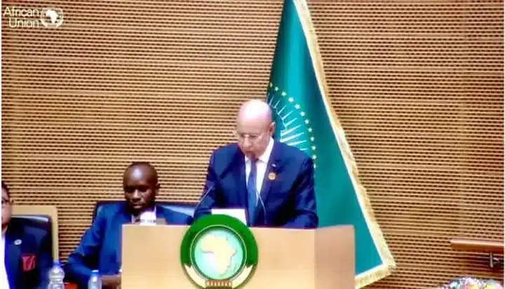 PAPIER GÉNÉRAL : Discours de Son Excellence le Président de la République, Monsieur Mohamed Ould Cheikh Ghazouani, au Sommet de l'Union Africaine