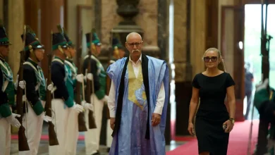 Photo de Brahim Gali en Uruguay pour l’investiture de Yamandú Orsi