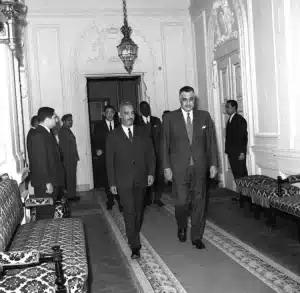 Gamal Abd Nasser et Mokhtar Ould Daddah