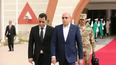 Photo de Le Président de la République Mohamed Ould Cheikh El Ghazouani en visite au projet de gaz Ahmeyem Gand Tortue