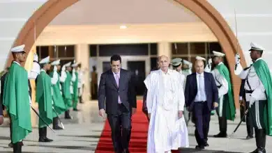 Photo de Le Président Mohamed Ould Cheikh El Ghazouani en route pour le Hajj en Arabie Saoudite